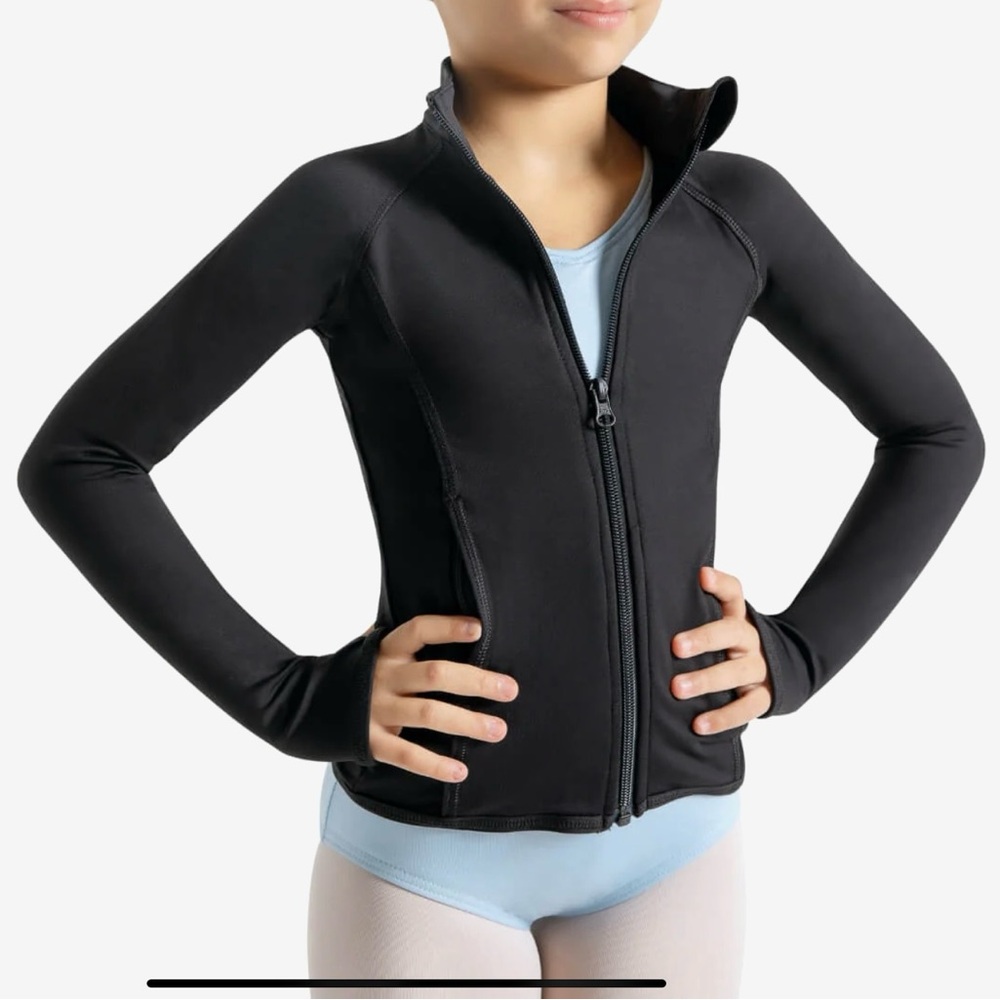 Capezio Black Studio Collection Kids Performance Jacket